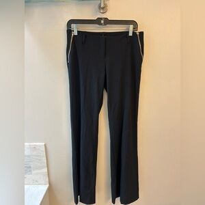 Black Pinstripe Trousers made by Sisley. Woman's size 10 wide leg